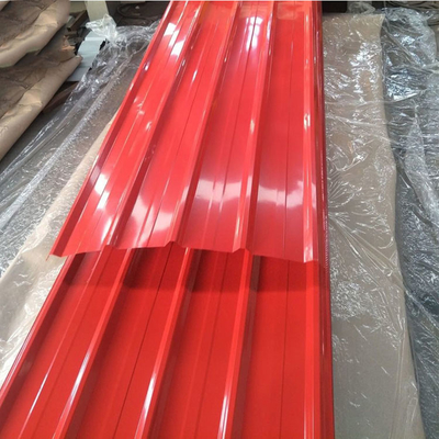 Vooraf geverfte Bladen 12 M Color Coated Corrugated van het Koolstofstaaldakwerk